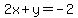 2x%2By=-2