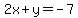 2x%2By=-7