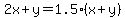 2x%2By=1.5%28x%2By%29