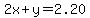 2x%2By=2.20