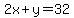 2x%2By=32