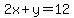 2x%2By+=+12
