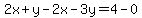 2x%2By-2x-3y=4-0