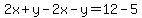 2x%2By-2x-y=12-5