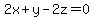 2x%2By-2z=0