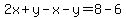 2x%2By-x-y=8-6