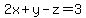 2x%2By-z+=+3
