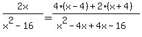 2x%2F%28x%5E2-16%29=%284%28x-4%29%2B2%28x%2B4%29%29%2F%28x%5E2-4x%2B4x-16%29