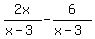 2x%2F%28x-3%29+-+6%2F%28x-3%29