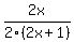2x%2F2%282x%2B1%29