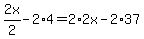 2x%2F2-2%2A4=2%2A2x-2%2A37