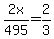 2x%2F495+=+2%2F3
