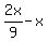2x%2F9-x