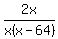 2x%2Fx%28x-64%29