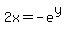 2x=+-e%5Ey