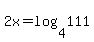 2x=+log%284%2C111%29