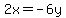2x=-6y
