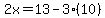 2x=13-3%2810%29