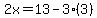2x=13-3%283%29