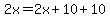 2x=2x%2B10%2B10