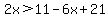 2x%3E11-6x%2B21