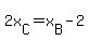 2x%5BC%5D=x%5BB%5D-2