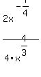 2x%5E%28-7%2F4%29%2F4x%5E%284%2F3%29
