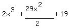 2x%5E%283%29%2B%2829x%5E%282%29%29%2F%282%29%2B19