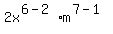 2x%5E%286-2%29%2Am%5E%287-1%29