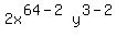 2x%5E%2864-2%29y%5E%283-2%29