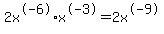 2x%5E-6%2Ax%5E-3+=+2x%5E-9