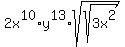 2x%5E10%2Ay%5E13%2Asqrt%28sqrt%283x%5E2%29%29