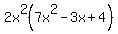 2x%5E2%287x%5E2-3x%2B4%29