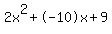 2x%5E2%2B-10x%2B9