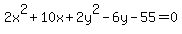 2x%5E2%2B10x%2B2y%5E2-6y-55=0
