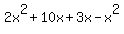 2x%5E2%2B10x%2B3x-x%5E2