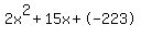 2x%5E2%2B15x%2B-223