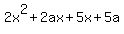 2x%5E2%2B2ax%2B5x%2B5a