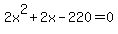 2x%5E2%2B2x-220=0