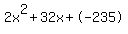 2x%5E2%2B32x%2B-235