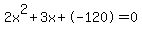 2x%5E2%2B3x%2B-120+=+0