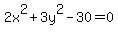 2x%5E2%2B3y%5E2-30=0