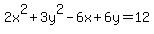 2x%5E2%2B3y%5E2-6x%2B6y=12