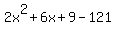 2x%5E2%2B6x%2B9-121