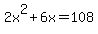 2x%5E2%2B6x=108
