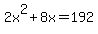 2x%5E2%2B8x=192
