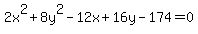 2x%5E2%2B8y%5E2-12x%2B16y-174=0