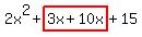 2x%5E2%2Bhighlight%283x%2B10x%29%2B15