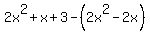 2x%5E2%2Bx%2B3-%282x%5E2-2x%29