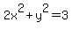 2x%5E2%2By%5E2=3